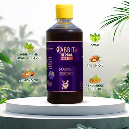 Rabbit Herbal Hair Oil – 100% Natural Hair Growth Oil