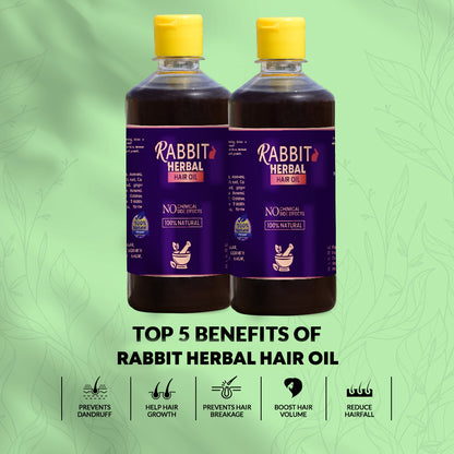 Rabbit Herbal Hair Oil – 100% Natural Hair Growth Oil