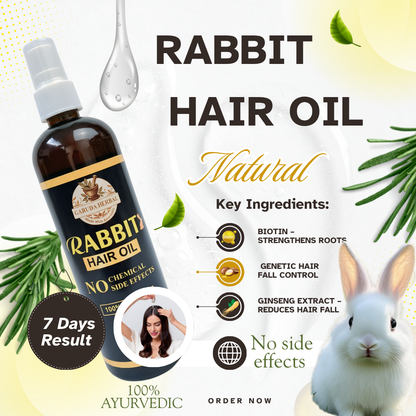 Rabit Herbal Hair Oil - 100% Effective! 250 ml